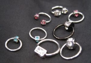 bling bling square smykker piercing jewellery