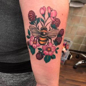 Bi og blomster