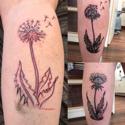 Mælkebøtte tatovering dandelion tattoo