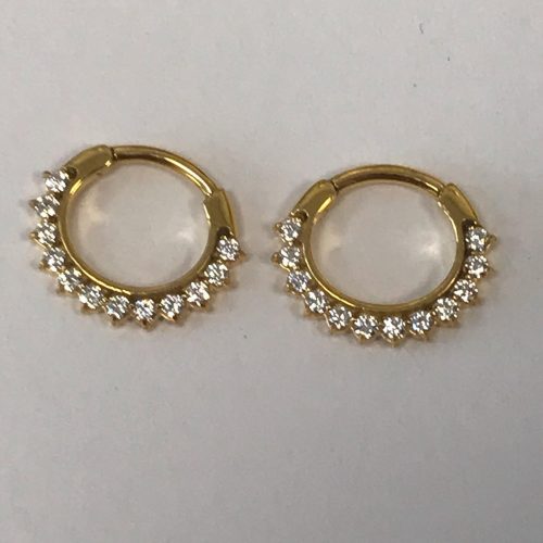 gold line septum clicker piercing jewelery juvel