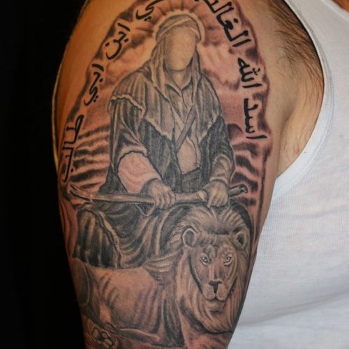 ali the lion tattoo tatovering