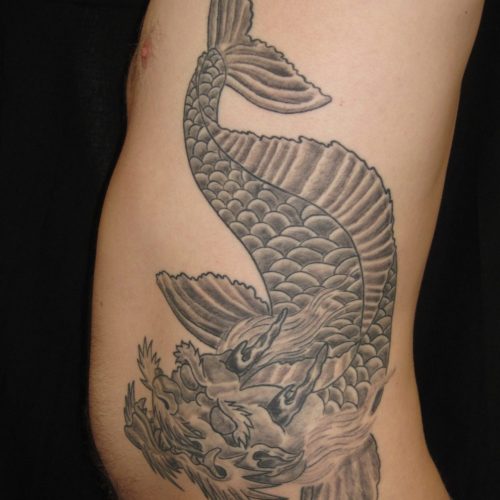 koi dragon fish tattoo tatovering