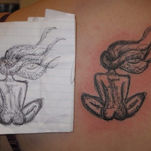 scratch tattoo tatovering