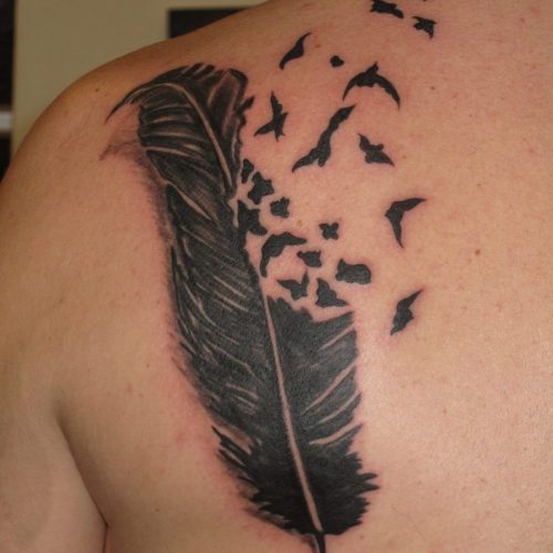 fjer tattoo feather tattoo