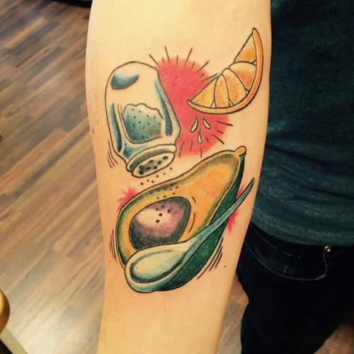avocado tattoo tatovering