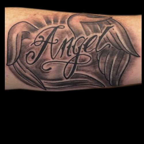 angel wings engle vinger tattoo tatovering chicano cholo letter lettering skrift