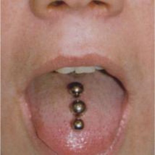 Triple tounge piercing triple tunge